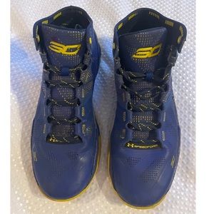 Under Armour Steph Curry 2 Dub Nation Basketball Shoes Blue/Yellow Size 10.5